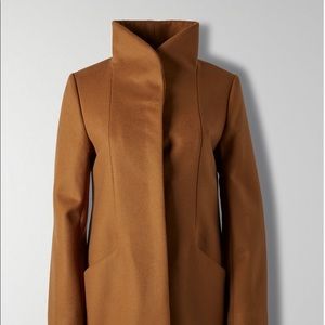 Aritizia Wilfred Cocoon Coat. Color is Cigar.